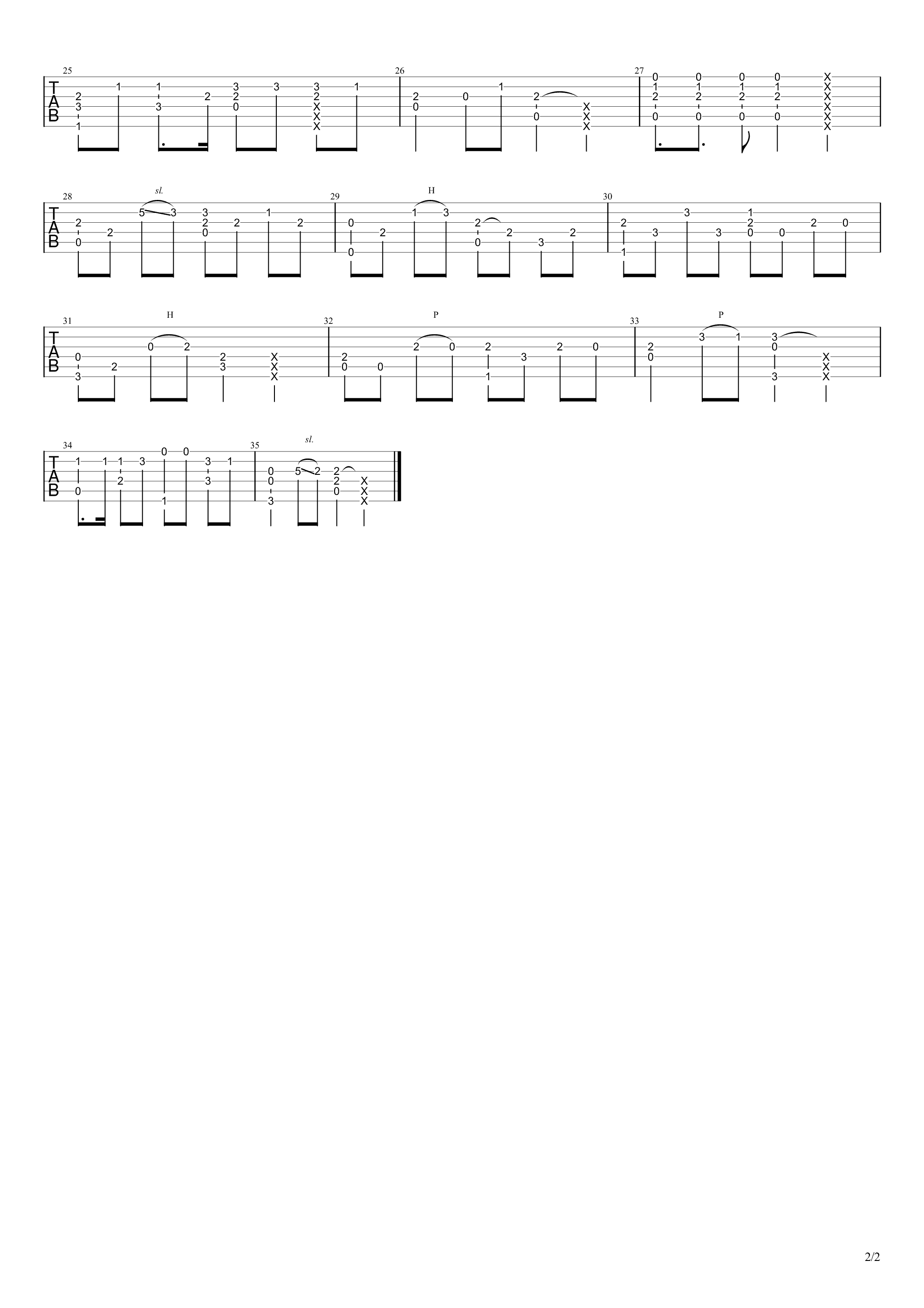 好运来指弹吉他谱-演示教学视频-2