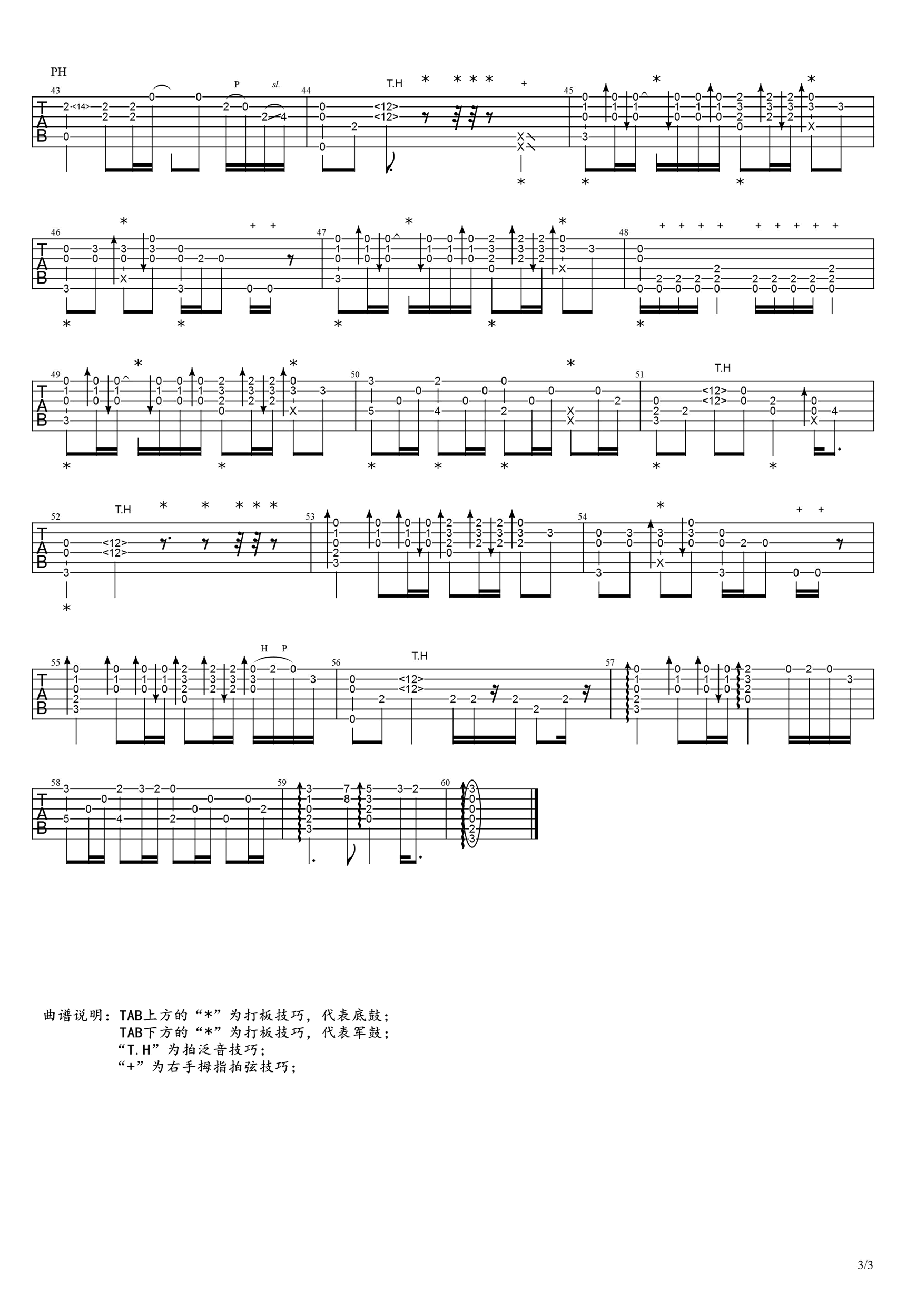 灰色轨迹指弹吉他谱-吉他独奏-3