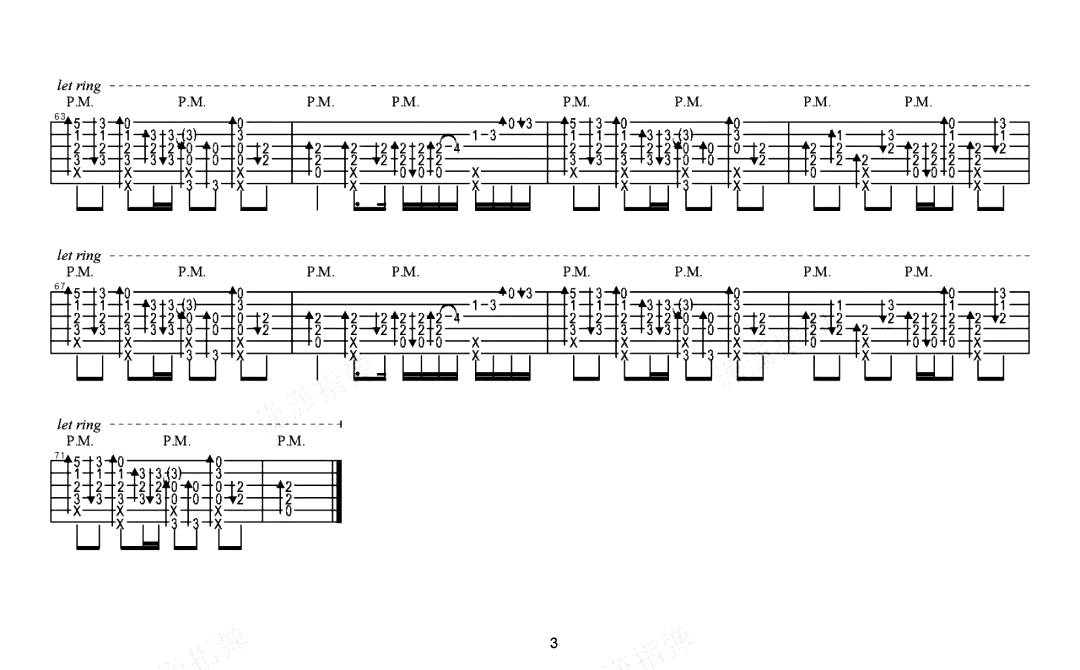 周杰伦-反方向的钟指弹谱-吉他独奏教学-3