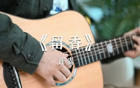 留香许嵩吉他谱 弹唱演示视频