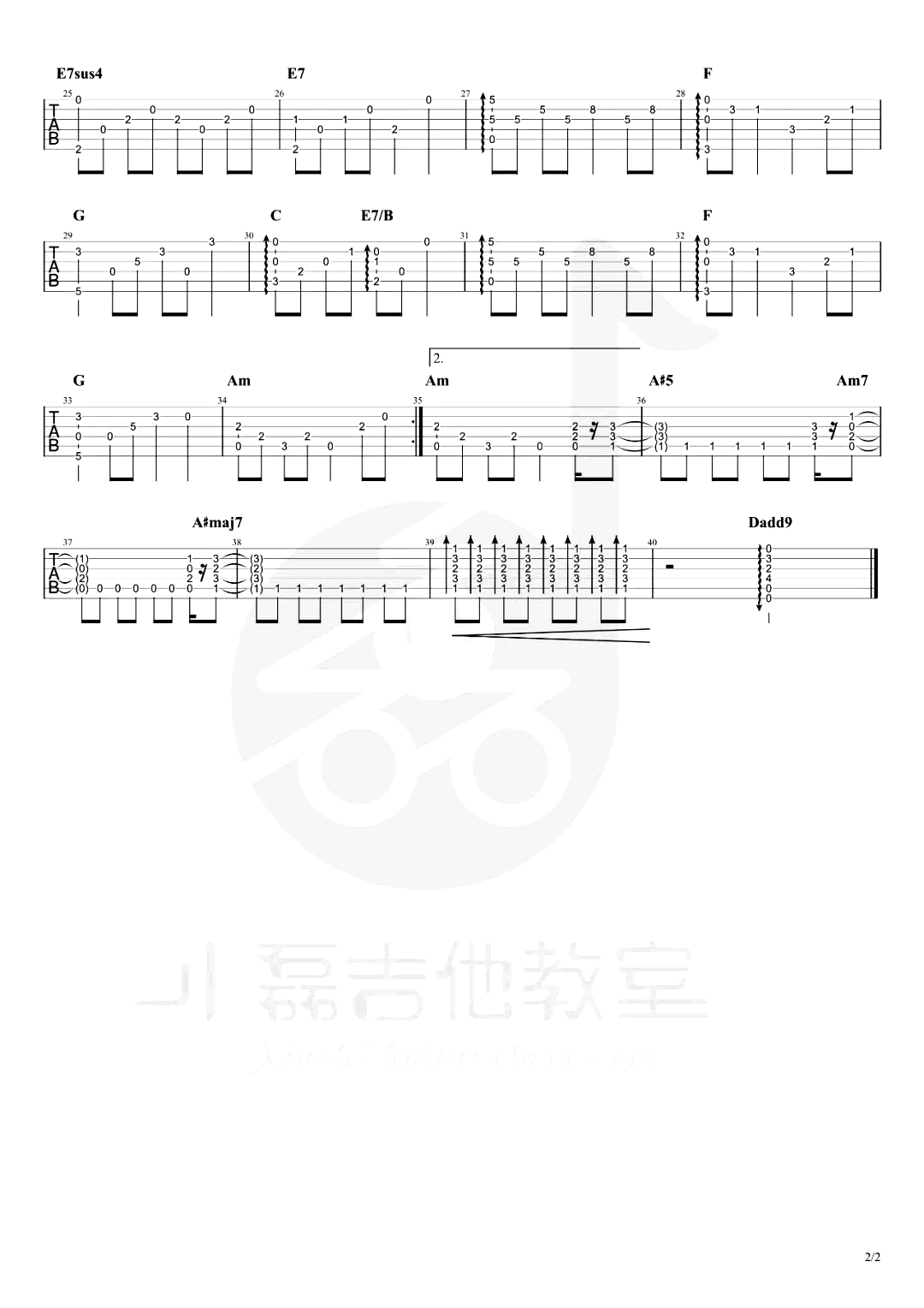 天空之城原版吉他谱 久石让天空之城六线谱-吉他曲谱 - 乐器学习网