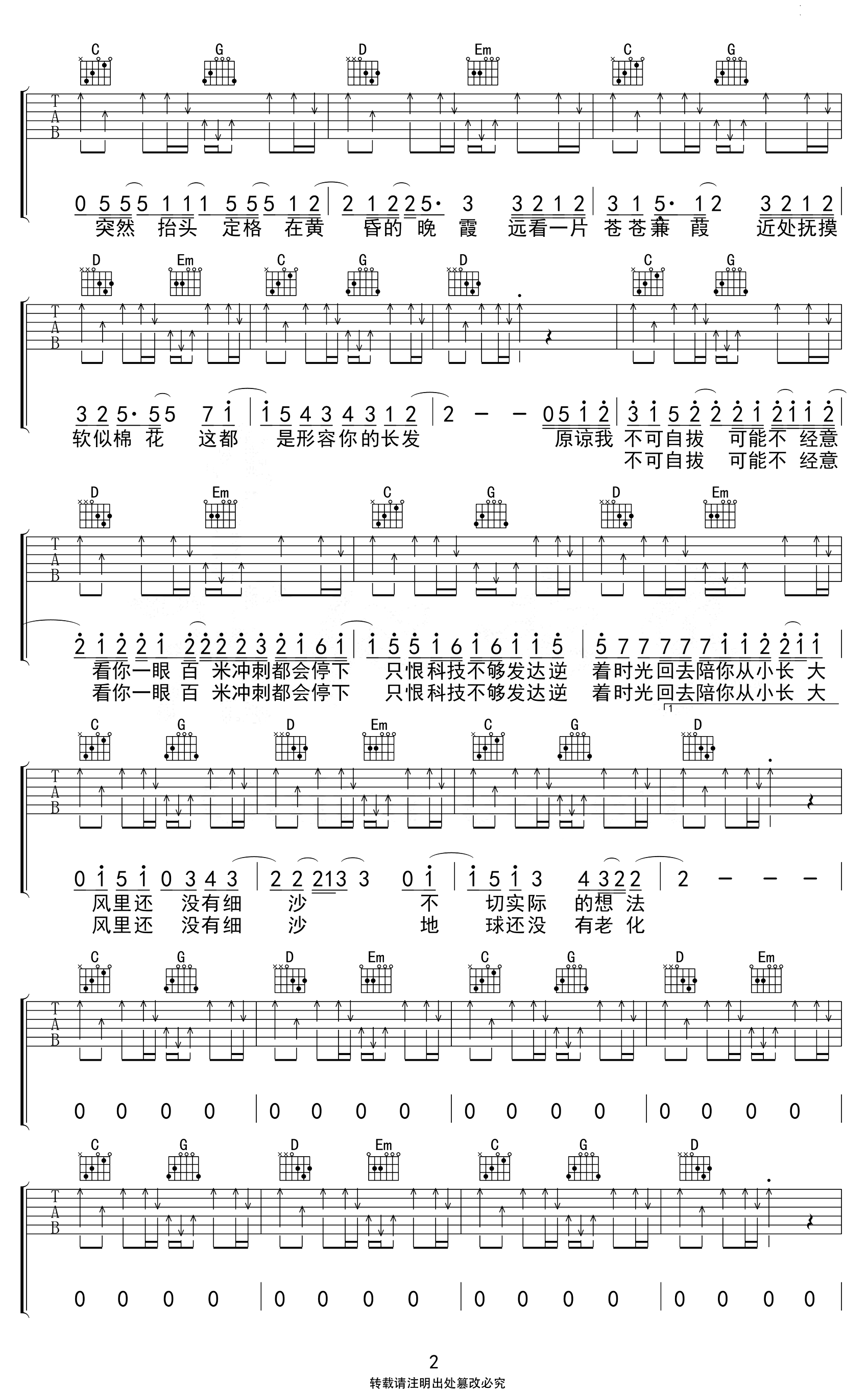 形容吉他谱-沈以诚-吉他帮-2