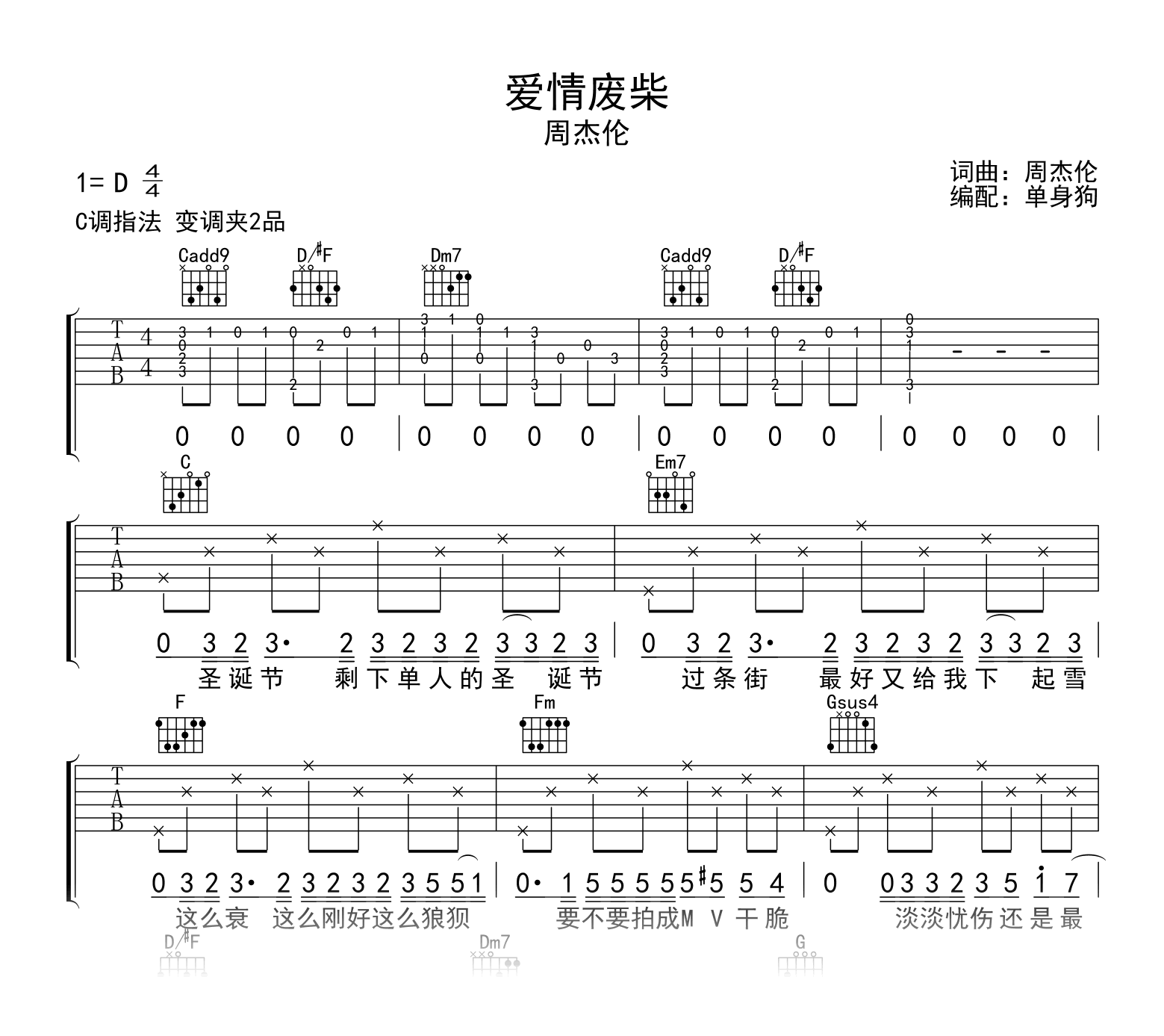 张杰 - 赛尔号(电吉他谱第四期) [电吉他 教学] 吉他谱