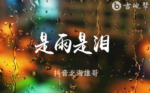 是雨是泪吉他谱 抖音北海雄哥 吉他帮