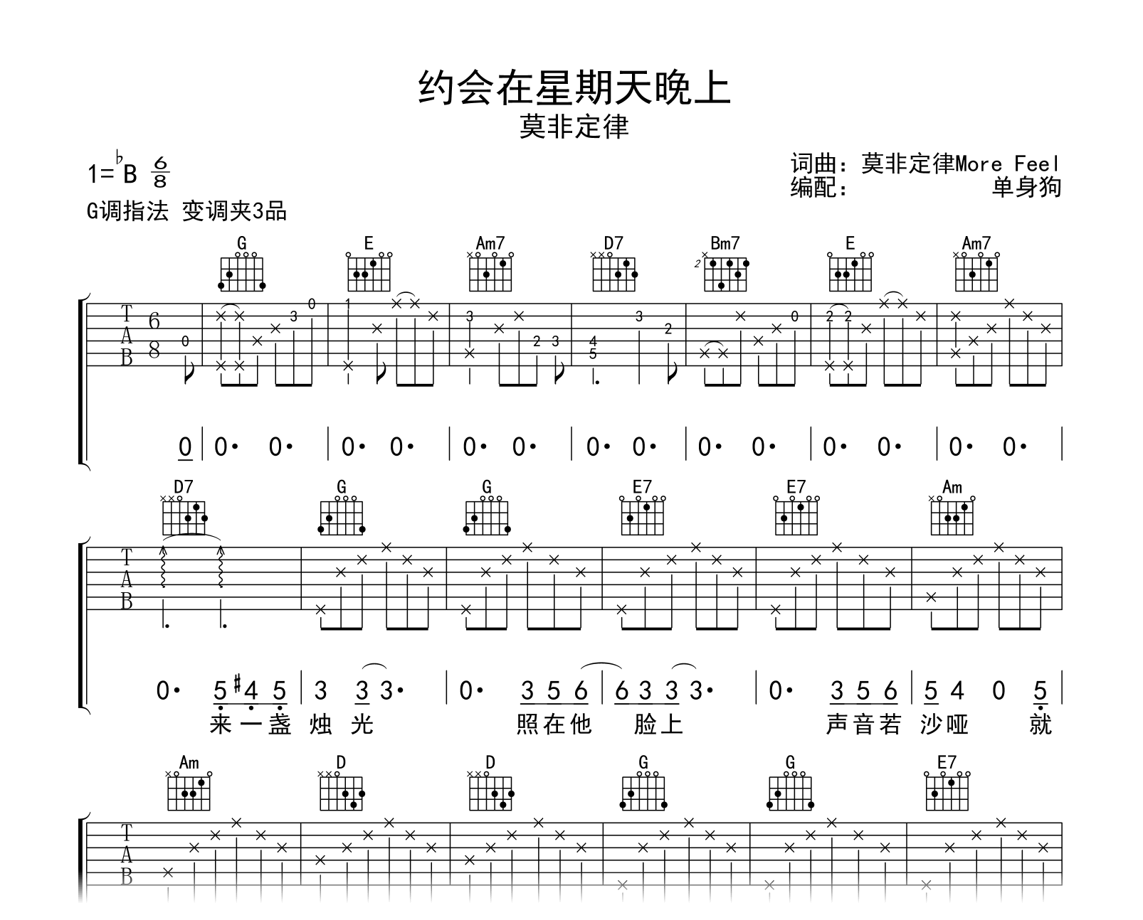 你的名字约会BGM吉他谱_RADWLMPS_C调指弹 - 吉他世界