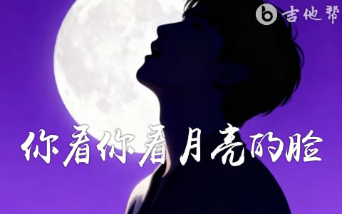 你看你看月亮的脸吉他谱_大头针_G调弹唱谱_烟嗓男版